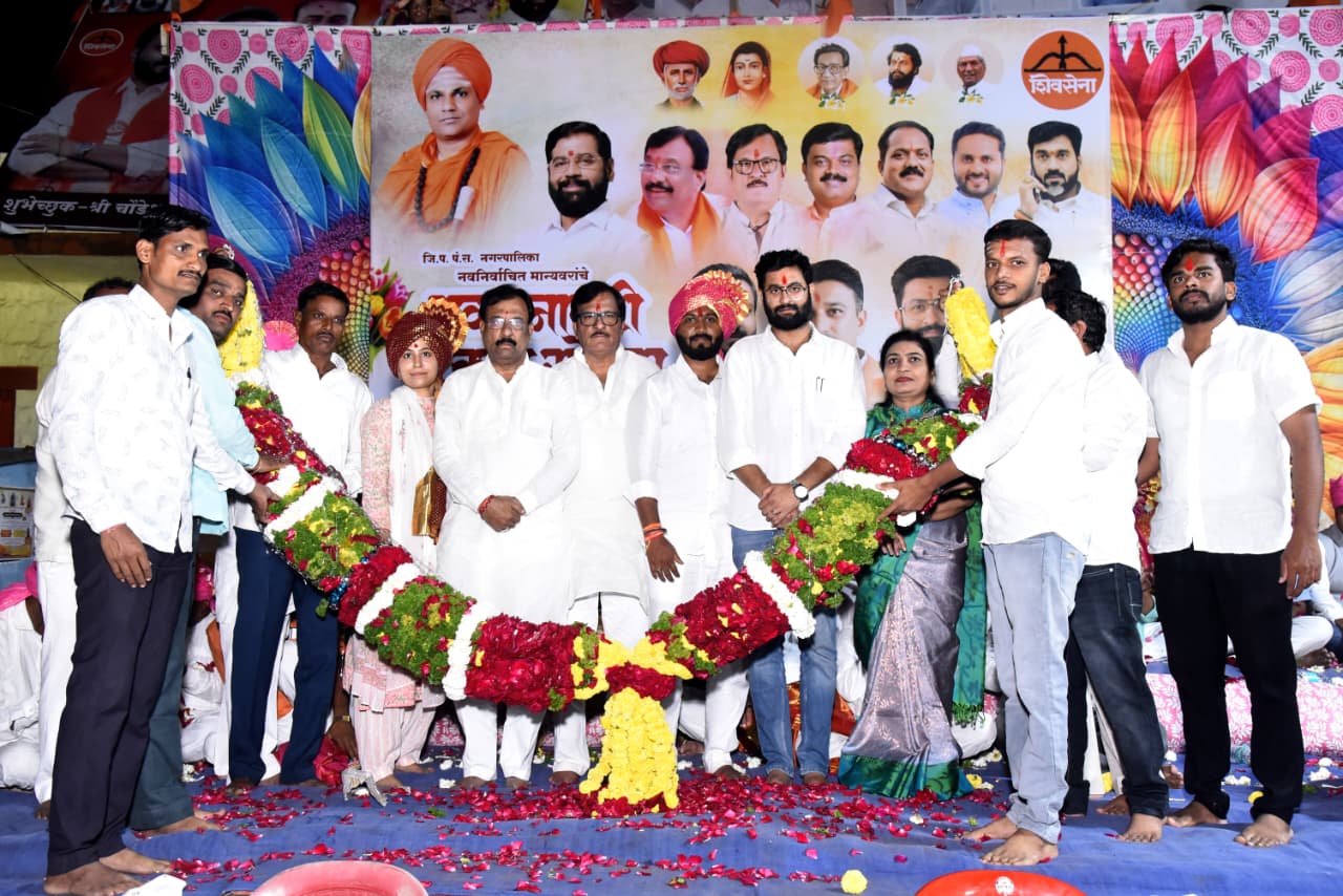 दुधनीत नूतन लोकसेवकांचा माळी समाजाकडून सन्मान