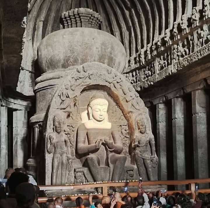 जगप्रसिद्ध बौद्ध लेणीमध्ये १० मार्च रोजी किरणोत्सव