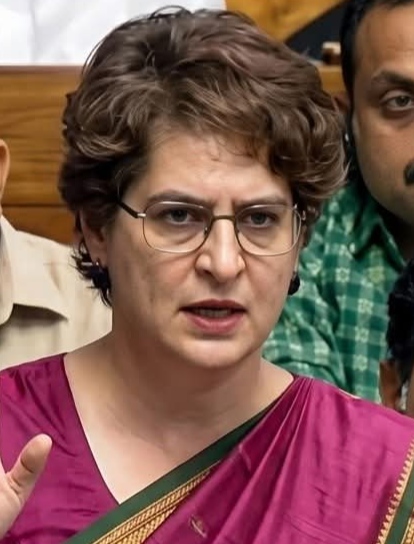 लोकसभेच्या ५४३ जागांमध्येच महिलांना ३३ टक्के आरक्षण द्या – काँग्रेस नेत्या प्रियांका गांधी