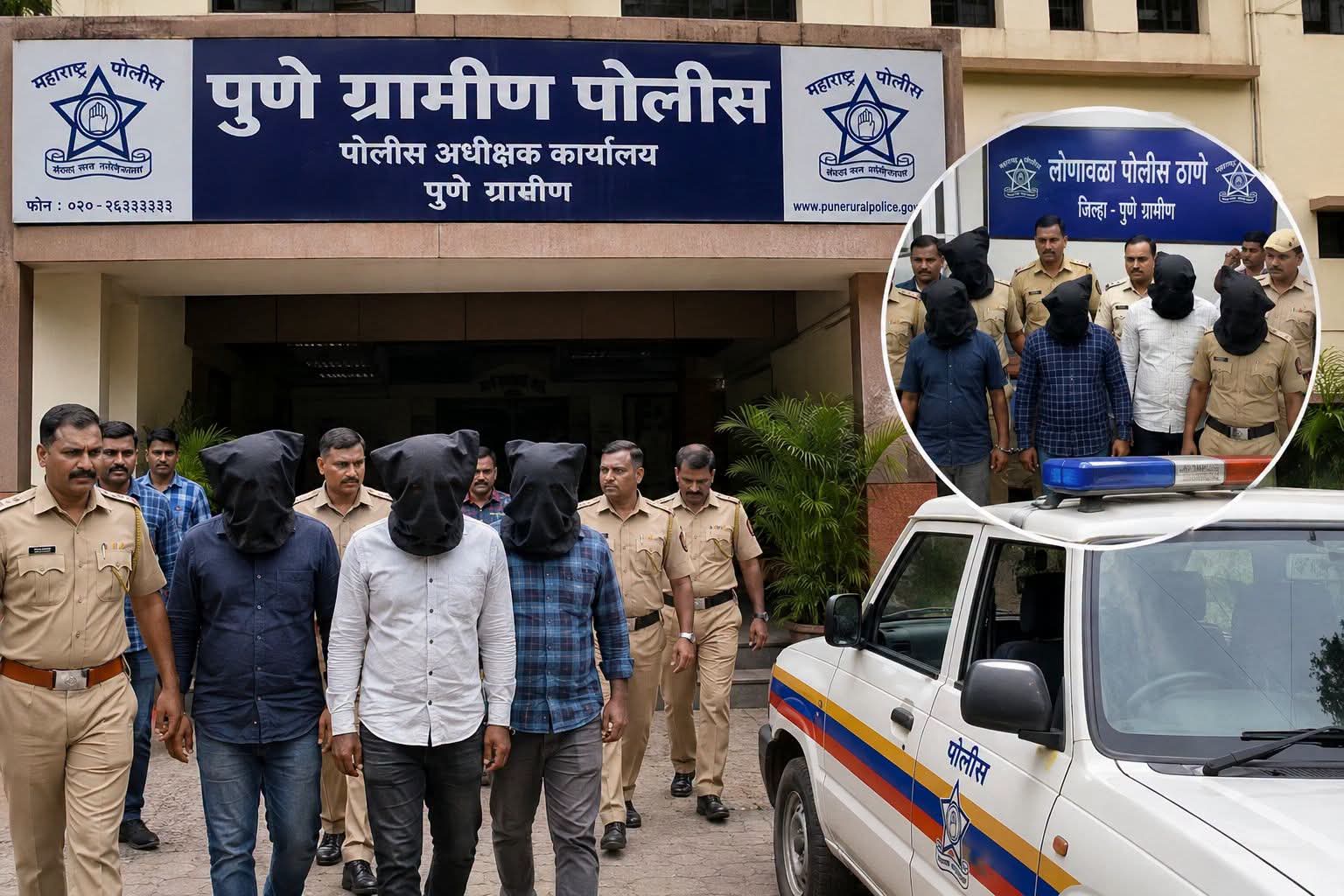 पुणे ग्रामीण पोलीस दलातील सहा पोलिसांना अटक; पर्यटकांच्या कथित अपहरण व ५ लाखांच्या खंडणीप्रकरणाने राज्यभर खळबळ