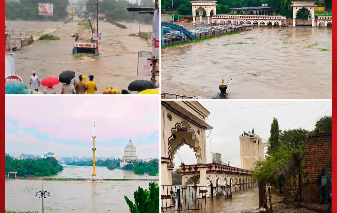 आळंदीत इंद्रायणीला महापूर ! प्रशासनाचा इशारा