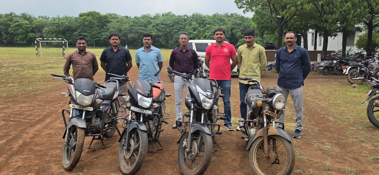 धाराशिवमध्ये गुन्हे शाखेची मोठी कारवाई; ४ चोरीच्या दुचाकींसह आरोपी गजाआड